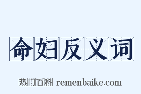 命妇反义词是什么意思的图片
